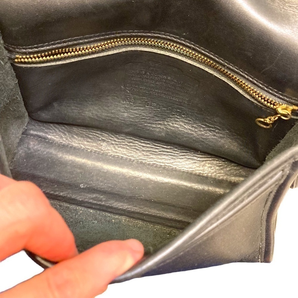 Coach 9870 black leather court bag made in Costa Rica black - Picture 11 of 16
